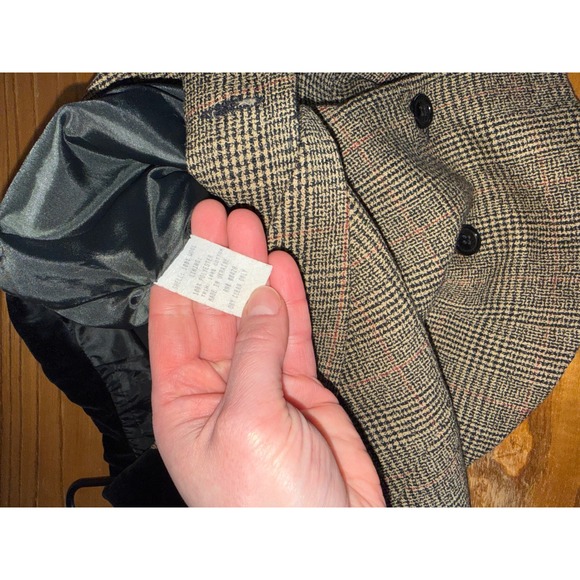 Plaid Velvet Collar Double Breasted Vest Womens Business Casual Layering Piece - Picture 7 of 7